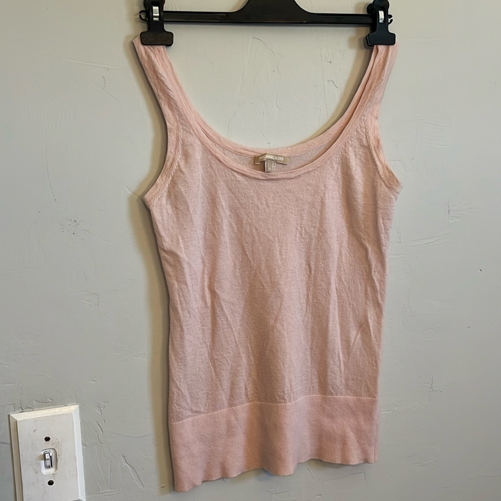 Michael Kors pale pink cashmere tank size medium